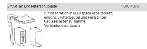 Smartair Evo für Flexspace Tische